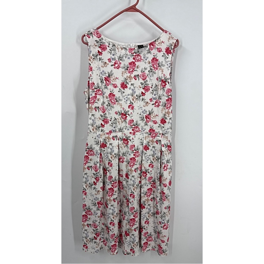 VFSHOW vintage cotton blend Floral Sleeveless fit, and flair Dress XL